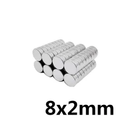 N35 - neodymium magneet - sterke schijf - 8mm * 2mmN35
