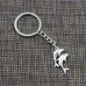 Silver keychain - with double dolphinsKeyrings