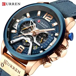 CURREN - orologio al quarzo di lusso - cinturino in pelle - impermeabile