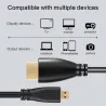 Câble micro HDMI vers HDMI - V1.4 - 1080P - ultra HD