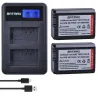 2000mAh NP-FW50 NP FW50 kamerabatteri - LCD USB dobbel lader - for Sony Alpha a6500 a6300 a6000 - 2 stk.