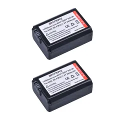 2000mAh NP-FW50 NP FW50 kamerabatteri - LCD USB dobbel lader - for Sony Alpha a6500 a6300 a6000 - 2 stk.