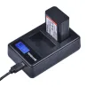 2000mAh NP-FW50 NP FW50 kameran akku - LCD USB-kaksoislaturi - Sony Alpha a6500 a6300 a6000 - 2 kpl