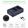 2000mAh NP-FW50 NP FW50 kamerabatteri - LCD USB dobbel lader - for Sony Alpha a6500 a6300 a6000 - 2 stk.