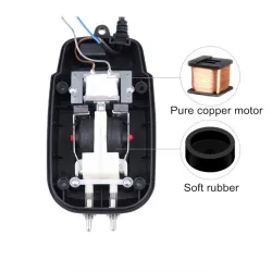 Silent akvarium luftstrøm pumpe - oksygen kompressor