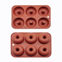 Silikone-donutform - non-stick bageplade - 6 huller
