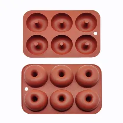 Stampo ciambella in silicone - teglia antiaderente - 6 fori