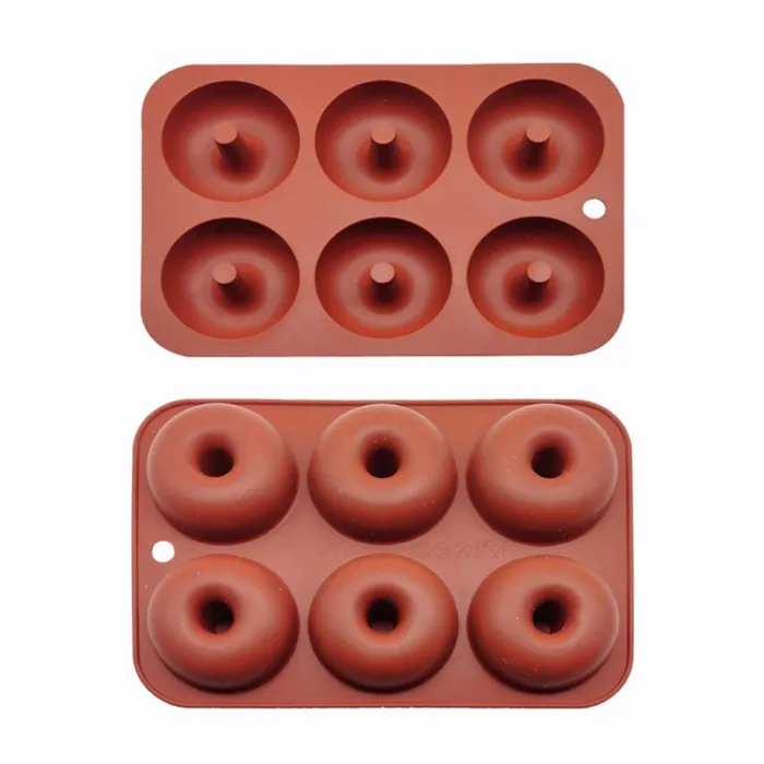 Silikon smultringform - non-stick stekebrett - 6 hull