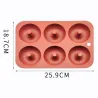Silicone donut mold - non-stick baking tray - 6 holesBakeware
