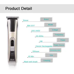 Kemei KM-5017 - electric hair clipper - cordless trimmerHair trimmers