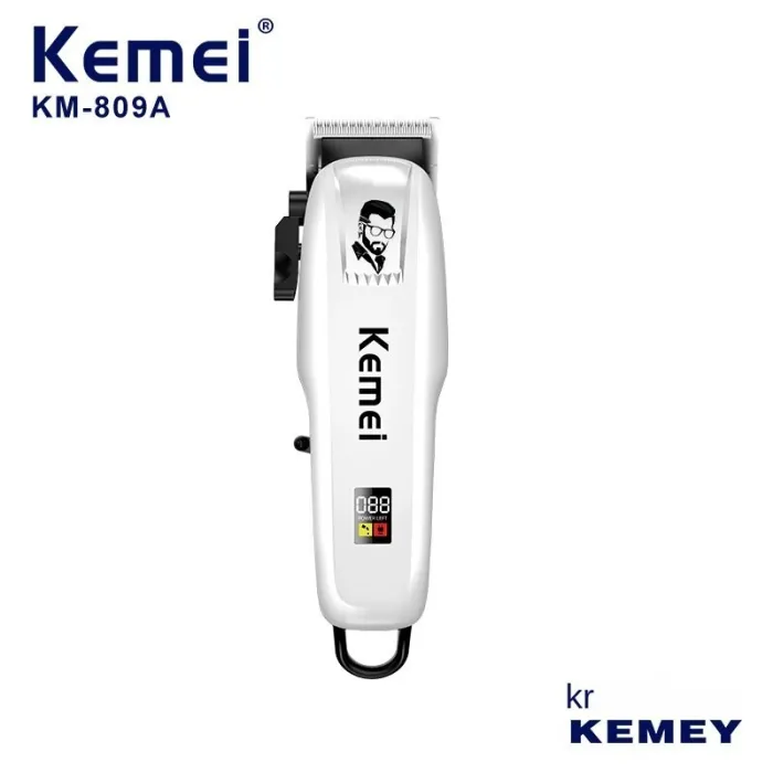 Kemei 809A - professionell hårklippare - trimmer - justerbar hastighet - LED