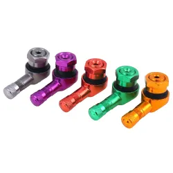 Zawór powietrza do motocykla - zaślepka - kąt 90 stopni - stop aluminium - 2 sztukiMotocykl