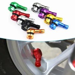 Zawór powietrza do motocykla - zaślepka - kąt 90 stopni - stop aluminium - 2 sztukiMotocykl