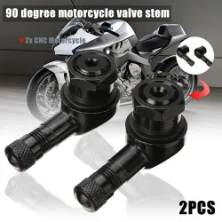 Zawór powietrza do motocykla - zaślepka - kąt 90 stopni - stop aluminium - 2 sztukiMotocykl