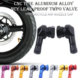 Zawór powietrza do motocykla - zaślepka - kąt 90 stopni - stop aluminium - 2 sztukiMotocykl