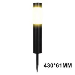 Solar garden light - stainless steel ground pillar - tubeSolar lighting
