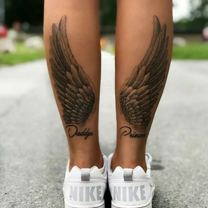 Midlertidig tatovering - klistremerke - englevinger - 2 stk