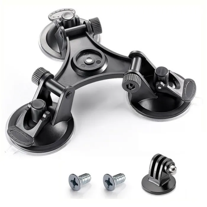 Ventouse triangulaire - support - pour caméras GoPro Hero
