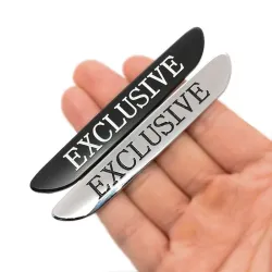 Emblemat na samochód - metalowa naklejka - EXCLUSIVENaklejki