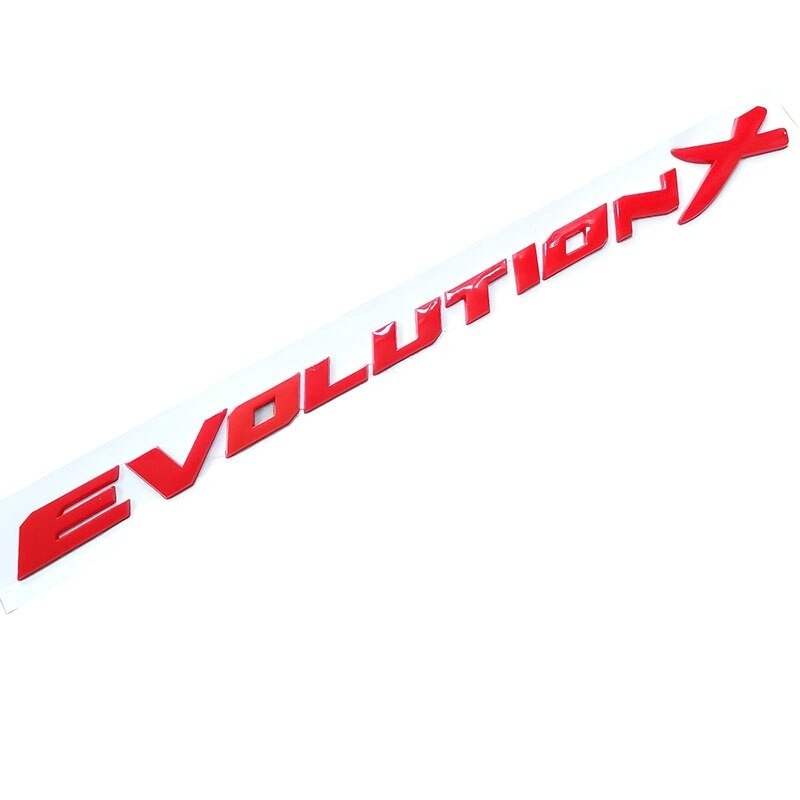 Dekorativt bilemblem - plastklistremerke - Evolution X-bokstaver