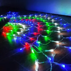 Kleurrijk pauwennet - LED-slingers - 3 MKerstmis