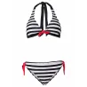 Completo bikini sexy a righe