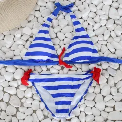 Sexy striped bikini setBeachwear