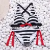Sexy striped bikini setBeachwear