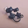 Chat mère et fille - couronne de cristal - broche