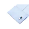 French style cufflinks - blue water levelCufflinks