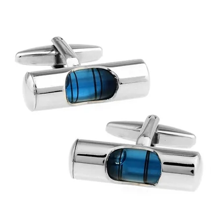 French style cufflinks - blue water levelCufflinks