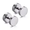PendientesMancuerna redonda - pendientes de acero inoxidable