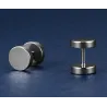 Runde dumbbell - øredobber i rustfritt stål