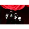 Boucles d'oreilles petites créoles - avec zircone - acier inoxydable