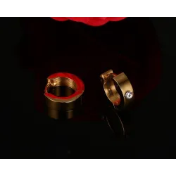 AretesPendientes aros pequeños - con circonitas - acero inoxidable