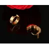 AretesPendientes aros pequeños - con circonitas - acero inoxidable
