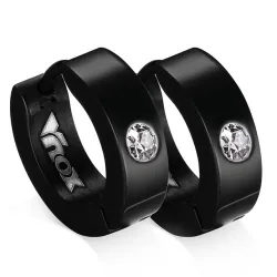 Brincos argolas pequenas - com zircônias - aço inox