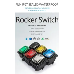 4 pin DPST - T85 - interruttore auto / barca - interruttore a bilanciere con LED - impermeabile