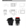 4-poliger DPST – T85 – Auto-/Boot-Kippschalter – Wippschalter mit LED – wasserdicht
