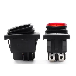 4-poliger DPST – T85 – Auto-/Boot-Kippschalter – Wippschalter mit LED – wasserdicht