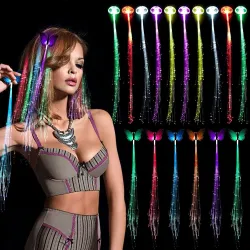 Capelli luminosi - forcina con stringhe LED luminose colorate