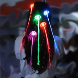 Cheveux brillants - épingle à cheveux avec des cordes LED lumineuses colorées