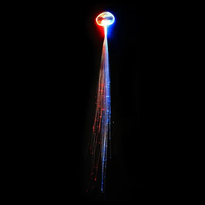 Gloeiend haar - haarspeld met kleurrijke lichtgevende LED-snarenPruiken