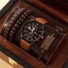 Luxury Quartz watch - with leather bracelets - setWatches
