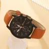 Luxe Quartz horloge - met leren armbanden - setHorloges