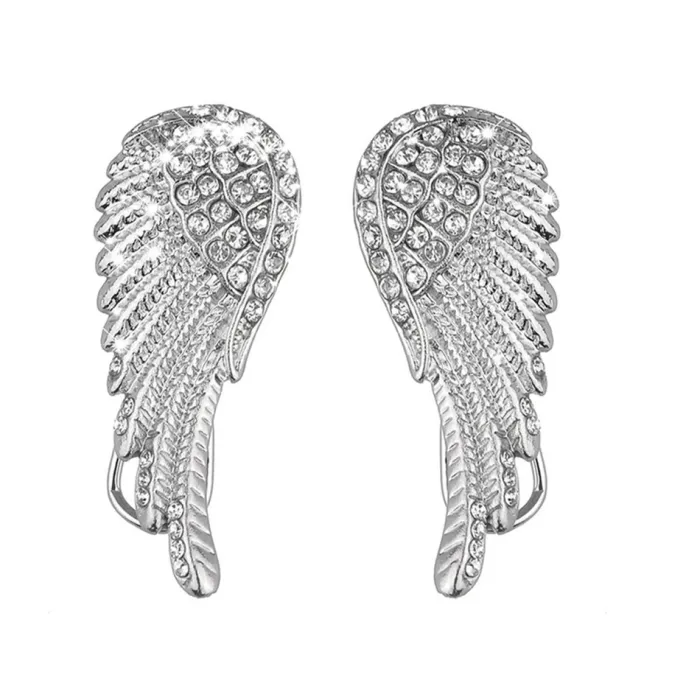 AretesPendientes de estilo vintage - alas de ángel de cristal