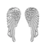 Boucles d'oreilles style vintage - ailes d'ange en cristal