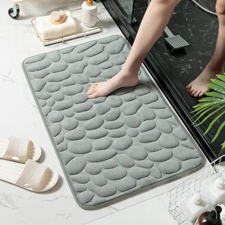 Tapis de bain doux - antidérapant - design en relief