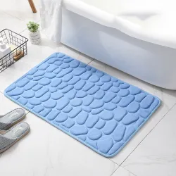 Tapis de bain doux - antidérapant - design en relief