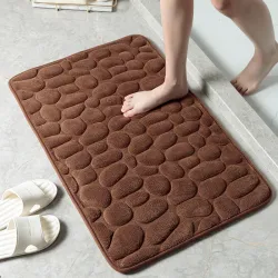 Tapis de bain doux - antidérapant - design en relief
